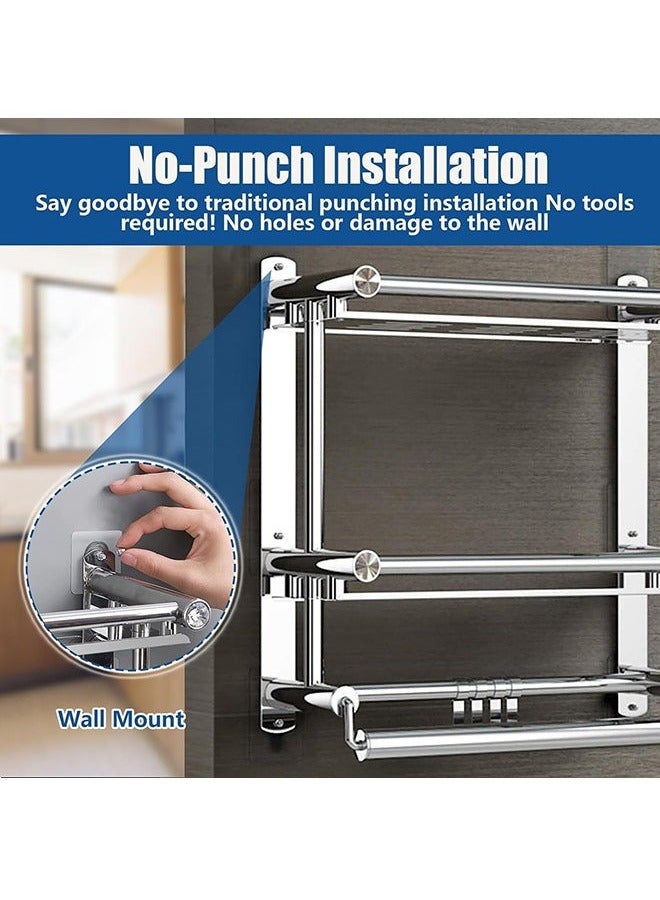 26 pcs self-adhesive Bracket Hook, Double-sided Wall adhesive hook, adhesive Wall Screw Suspension and drill-free Curtain Rod Bracket, Suitable for Storage and Organization of kitchen, Bathroom, Off - Image 5