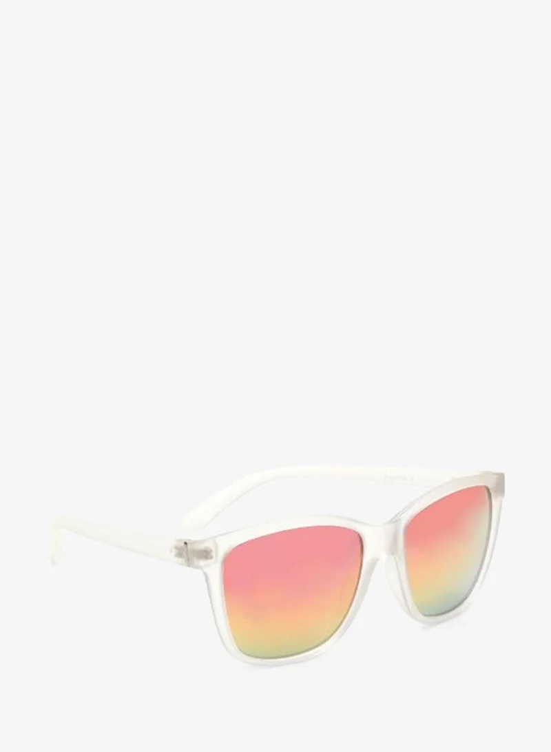 fastrack UV Protection Sunglasses White Frame Purple Mirror Lens 56mm  - P428PL14V