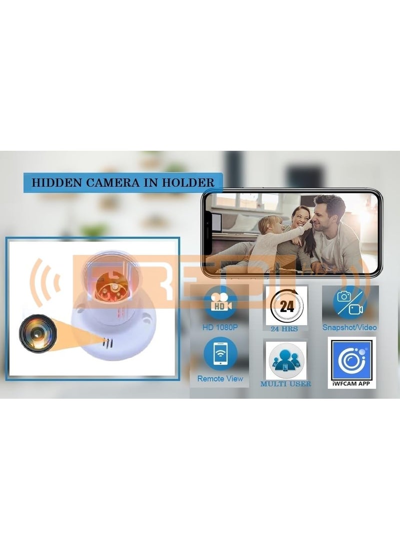 FREDI HD PLUS - FREDI HD PLUS WiFi Holder Camera 1080p Hd Clarity Watch Live View Recording Hidden Camera Supported 32GB Sd Card Secret Nanny Cam Indoor Security Camera iWFCam APP - Image 1