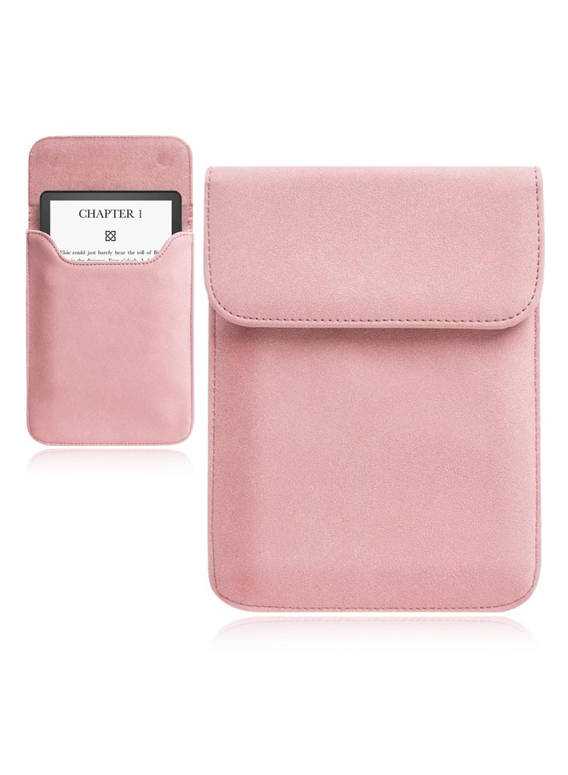 Sleeve Case for 7" Kindle Paperwhite and Kindle Colorsoft Signature Edition (2024 Released), 6.8" Kindle Paperwhite 2021, Lightweight, Portable, Protective Pouch Bag for Kindle (Pink) - Image 1