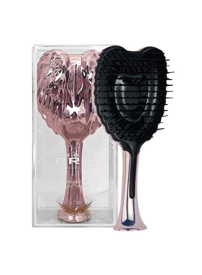 Tangle Angel Detangle Hair Brush - Anti Static Brush with Detangling Soft Bristles for Wig, Straight, Wavy & Curly Hair - Wet & Dry Luxurious Tangle Tamer - Pro Hairbrushes for Women - Pink Chrome - Image 1