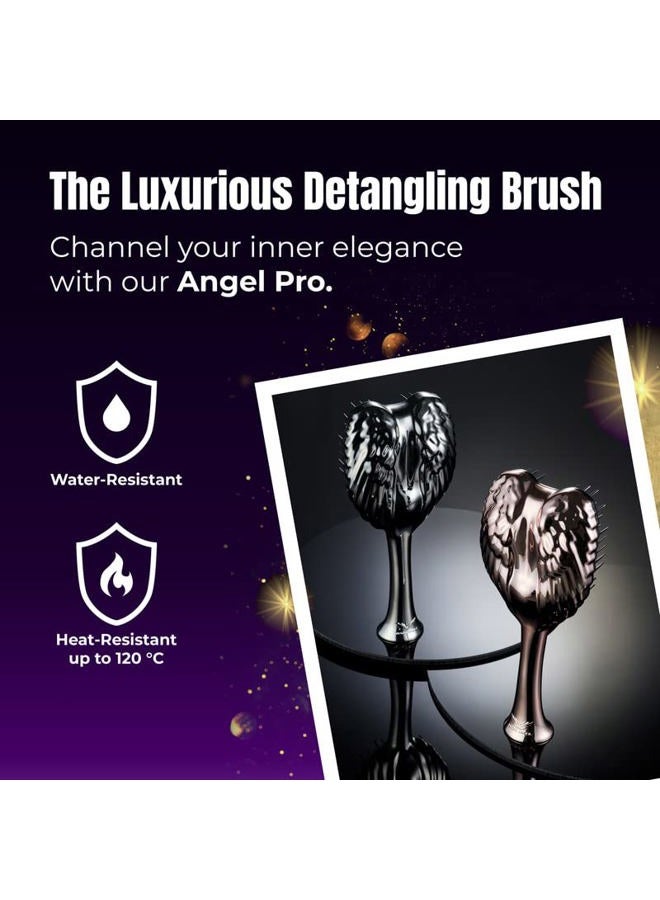 Tangle Angel Detangle Hair Brush - Anti Static Brush with Detangling Soft Bristles for Wig, Straight, Wavy & Curly Hair - Wet & Dry Luxurious Tangle Tamer - Pro Hairbrushes for Women - Pink Chrome - Image 4