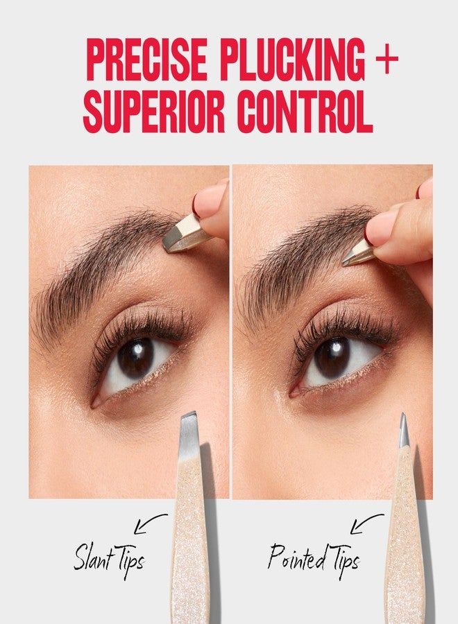 Revlon مجموعة ملاقط صغيرة من ريفلون، مجموعة أدوات إزالة الشعر مع رؤوس مائلة ونقطة، محمولة وسهلة الاستخدام، مصنوعة من الفولاذ المقاوم للصدأ طويل الأمد، 1 قطعة - Image 4