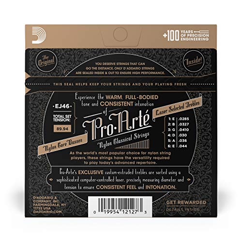 D'Addario EJ46 Pro Arte Hard Clear Classical Guitar Strings (Multicolor) - Image 2