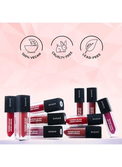 SUGAR Cosmetics Smudge Me Not Liquid Lipstick14 Teak Mystique (Warm Brown) Intensely Pigmented Liquid Matte Finish, Longwearing Formula, Smudgeproof  - Image 5