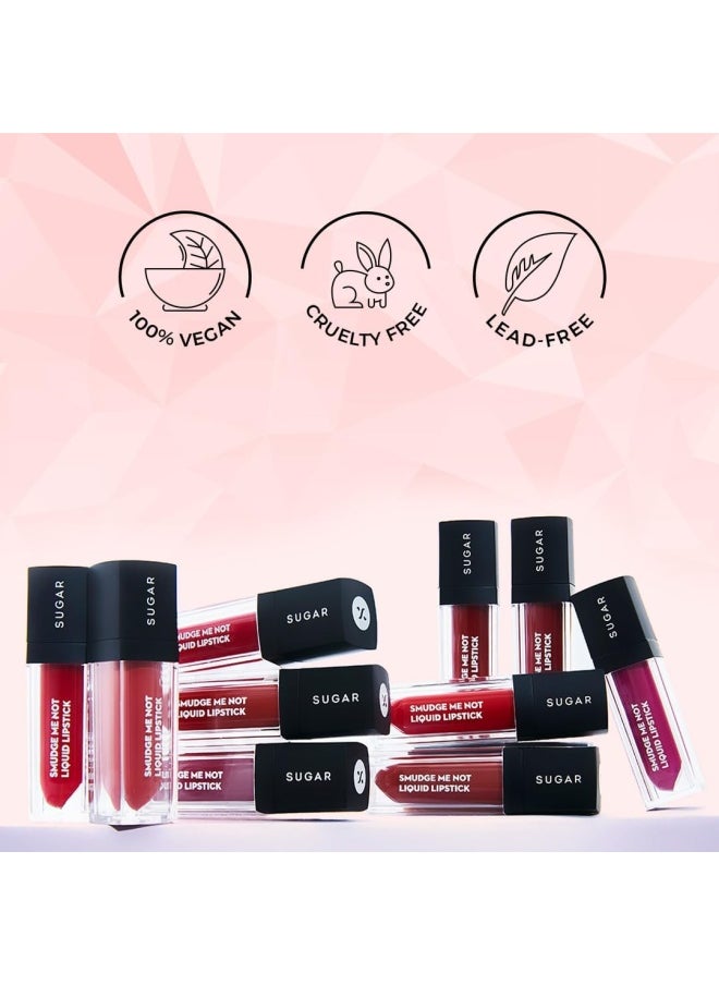 SUGAR Cosmetics - Smudge Me Not Liquid Lipstick14 Teak Mystique (Warm Brown) Intensely Pigmented Liquid Matte Finish, Longwearing Formula, Smudgeproof - Image 1