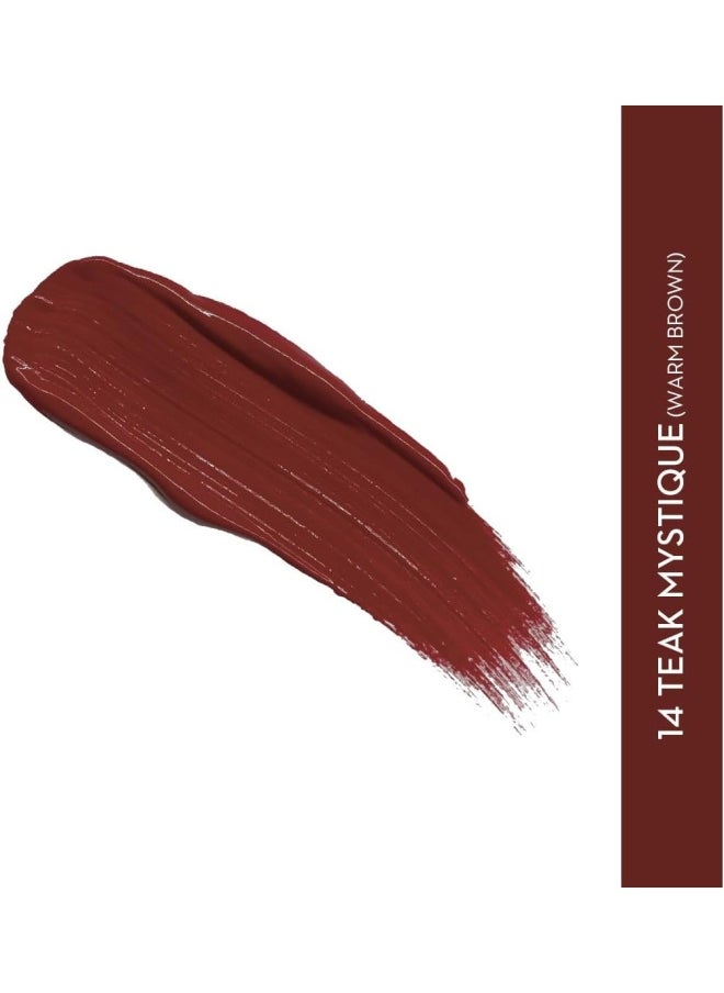 SUGAR Cosmetics - Smudge Me Not Liquid Lipstick14 Teak Mystique (Warm Brown) Intensely Pigmented Liquid Matte Finish, Longwearing Formula, Smudgeproof - Image 1