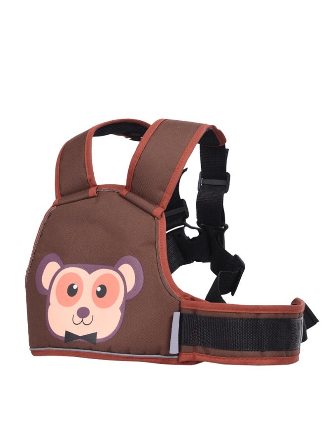 Kids Safety Belt Seat Harness Adjustable Brown Bear for Kids to Ride Motorcycle and Scooter - Image 1