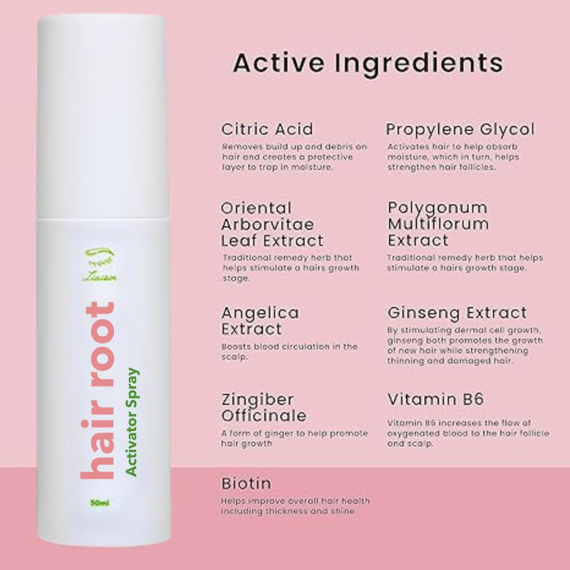 Liaison بخاخ منشط جذور الشعر للنساء - تركيبة لتكثيف وحجم الشعر لنمو سريع، يقوي البصيلات ويعزز صحة الشعر - يقلل من الترقق والتكسر - Image 4