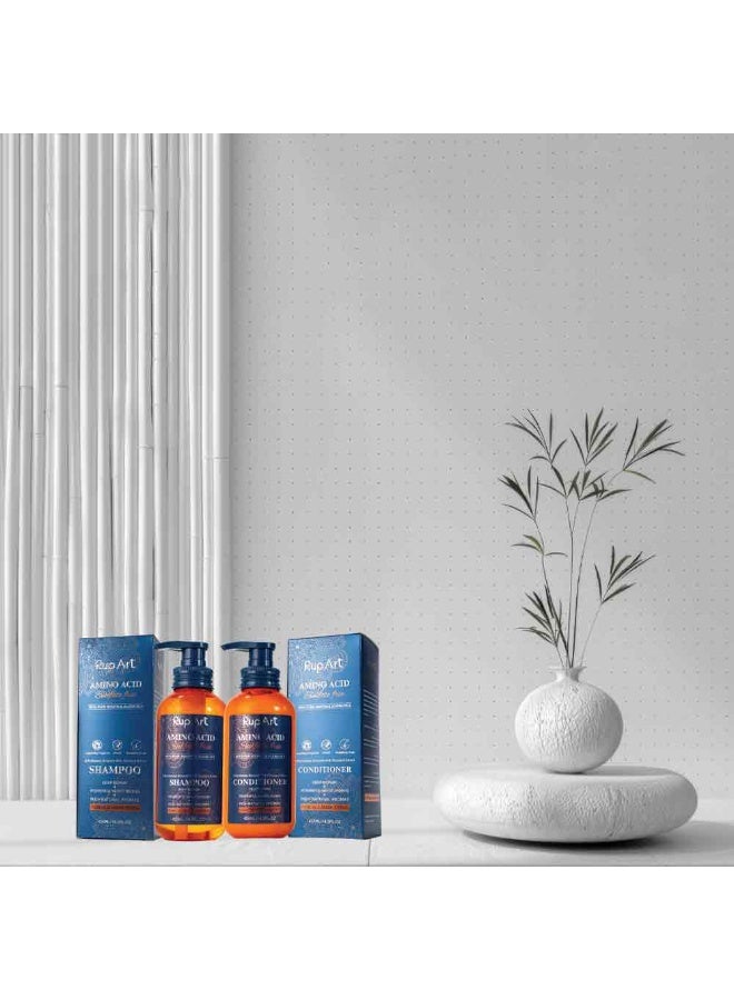 Rup Art Transform Your Hair Today With Rup Art Shampoo + Conditioner Our Powerful Formula Features Ingredients Like Jojoba Oil Amino Acids And Pure Keratin To Repair Even The Most Damaged Locks Enjoy A Professional Spa Treatment At Home Sulfatefree Long Lasting Fragrance 425 + 425 ml = 850ml - Image 3