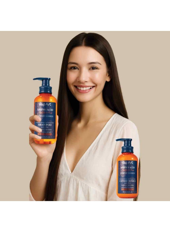 Rup Art Transform Your Hair Today With Rup Art Shampoo + Conditioner Our Powerful Formula Features Ingredients Like Jojoba Oil Amino Acids And Pure Keratin To Repair Even The Most Damaged Locks Enjoy A Professional Spa Treatment At Home Sulfatefree Long Lasting Fragrance 425 + 425 ml = 850ml - Image 4