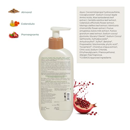 Tikitoro Kids Nourishing Body Wash | Pediatrician Approved | Vegan | Cleanses, Moisturizes & Nourishes Skin | Almond, Calendula, Pomegranate Extract | No Parabens & Sulphates, Age 4+ years (300ml x 2) - Image 2