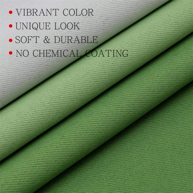 G2000 Blackout Curtains & Drapes for Bedroom Living Room 84 Inches Long Green and Greyish White Room Darkening Window Treatments Ombre Thermal Insulated Light Blocking Grommet Backdrop 2 Panels Set - Image 5