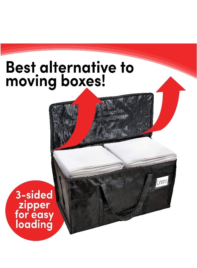 4 Moving Bags Heavy Duty Extra Large, Stronger Handles Wrap Storage Packing Bags Totes, Durable Moving Supplies, Perfect for Storage and Transport, Ideal for Moving, Organizing, and Packing - Image 4