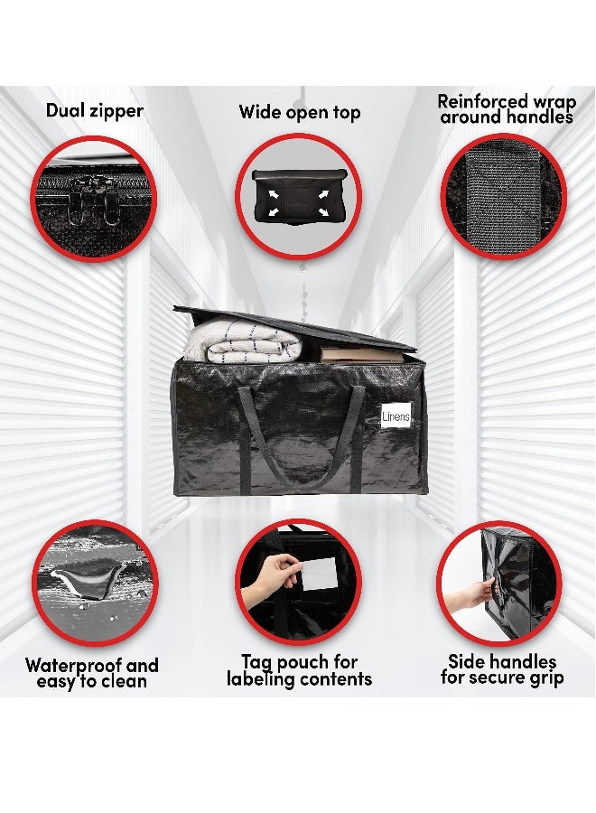 4 Moving Bags Heavy Duty Extra Large, Stronger Handles Wrap Storage Packing Bags Totes, Durable Moving Supplies, Perfect for Storage and Transport, Ideal for Moving, Organizing, and Packing - Image 5
