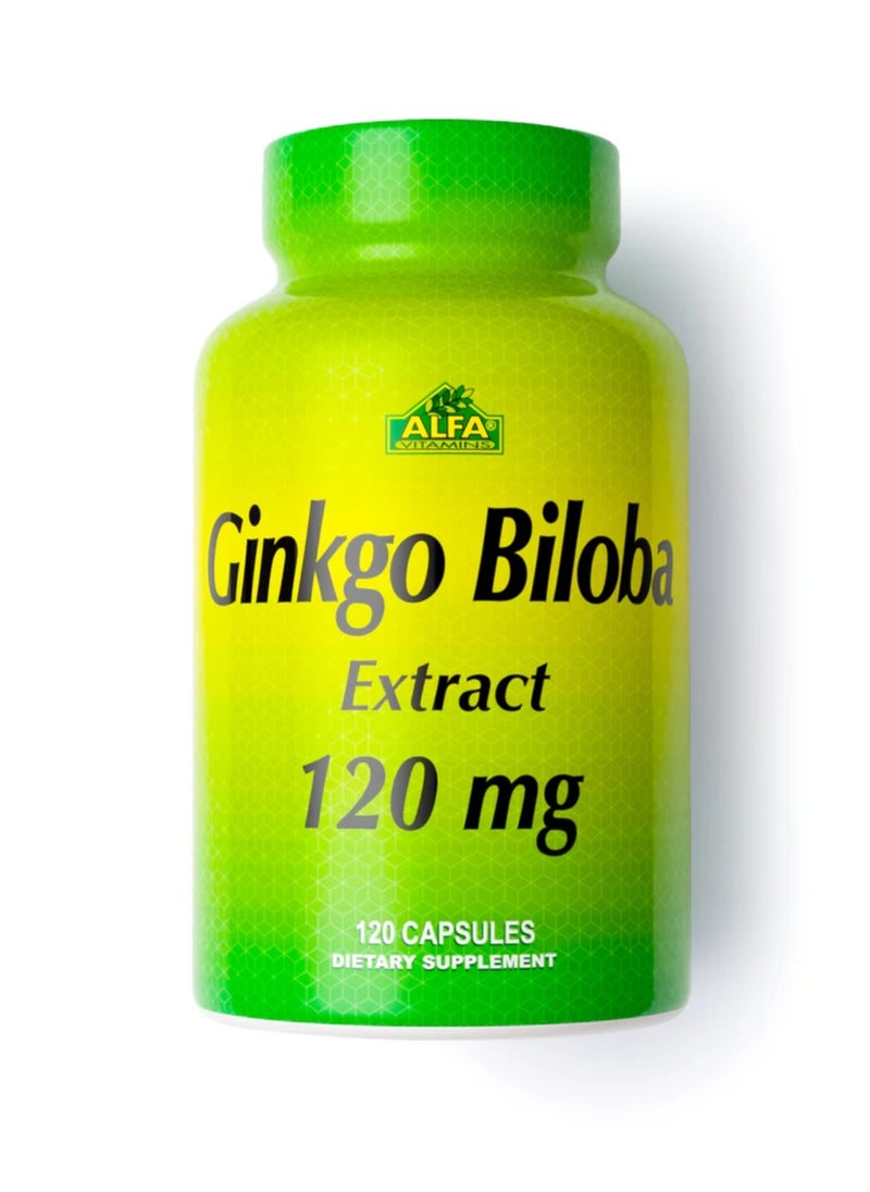 alfa vitamins Ginkgo Biloba 120 mg - 120 capsules  - Image 1