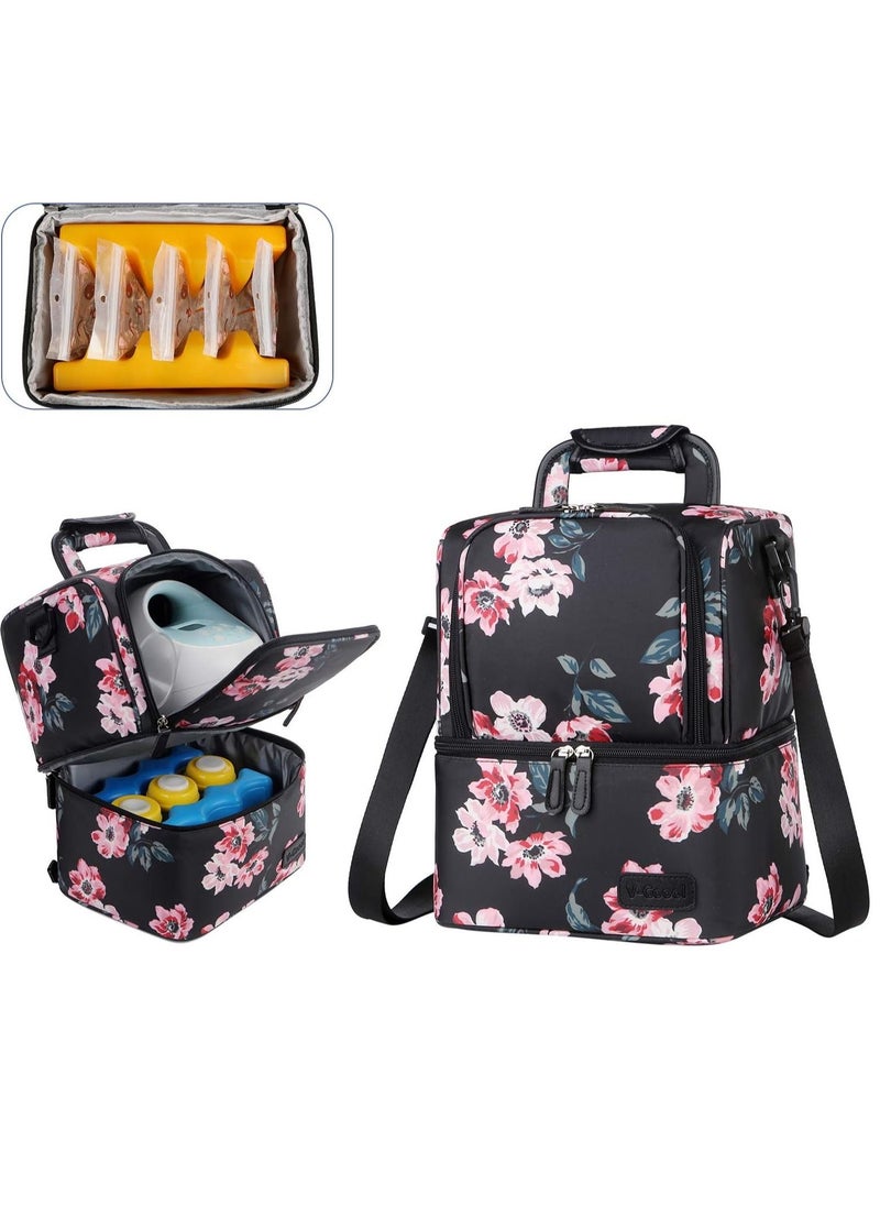 Gonice - Breast Pump Bag Backpack Cooler Bag and Moistureproof Lunch Bag Double Layer for Work Moms - Image 1