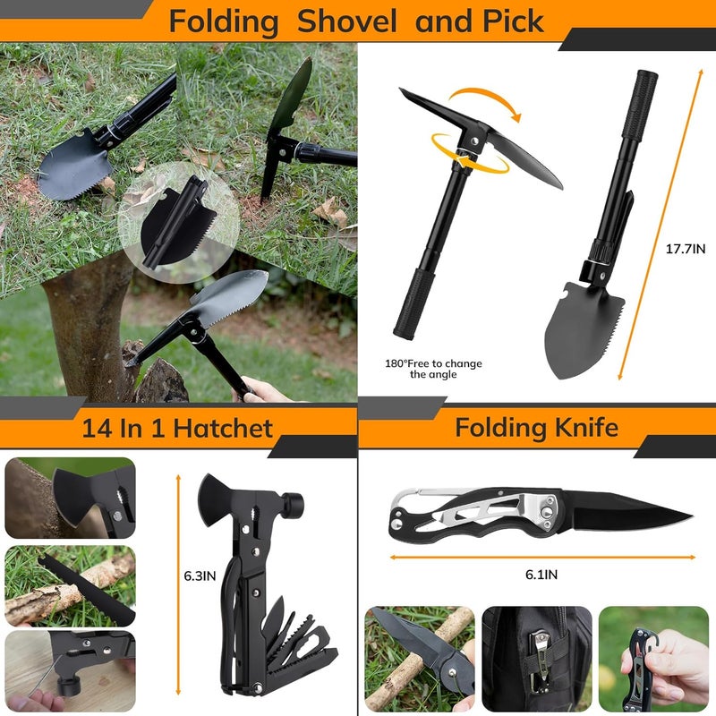 KNVBIN 250-in-1 Survival Kit with First Aid Supplies, Tactical Gear, and Emergency Tent - Image 3