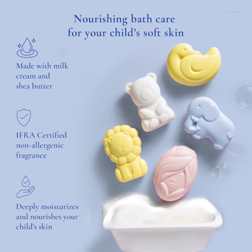 Softsens Assorted Kids Soap 75g each ( Pack of 5 x 75g) | Gentle Nourishing Care with Shea Butter & Natural Milk Cream, Dermatologist Tested Baby Soap, Moisturizing Animal Shape Bar Soap For Toddlers & Kids 2-10 Years - Image 2