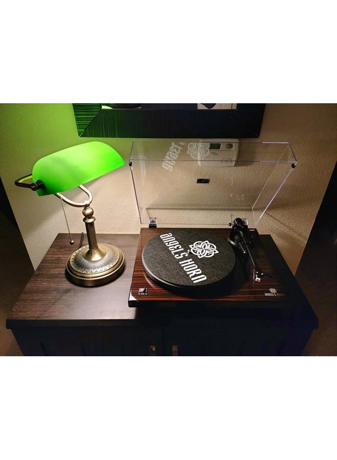Newrays Green Glass Bankers Desk Lamp with Pull Chain Switch Plug in Fixture - Image 4