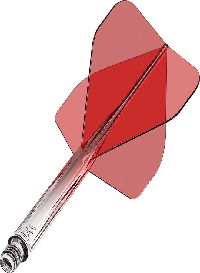 Mission Darts Force 90 | Integrated Precision Moulded Dart Flight and Shaft System, Pack of 3 Professional Highly Durable Combined Dart Flights and Stems | Standard No.2 (Red Gradient, Tweenie).
