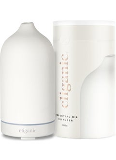 Cliganic Cliganic Ceramic Diffuser (White), 100ml Ultrasonic for Essential Oils Aromatherapy, Home & Office 