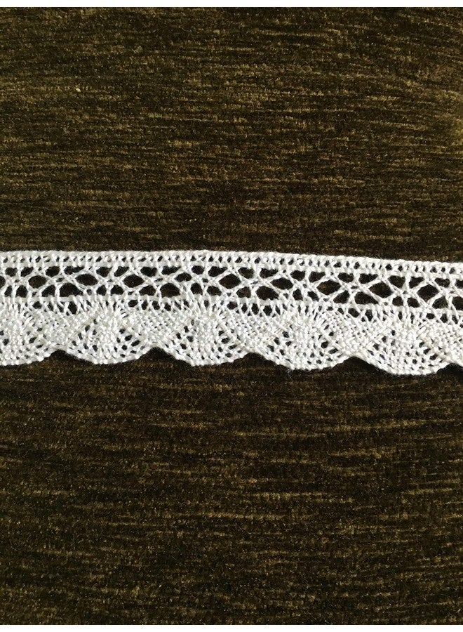 DaSync White Crochet Croshia Cotton Lace&Border Material For Trims Flower Latkan Hanging Jhallar Tassel Embroidered Laces Applique Fabric Lace Sewing Supplies Cotton Work Lace 9 Meters - Image 2