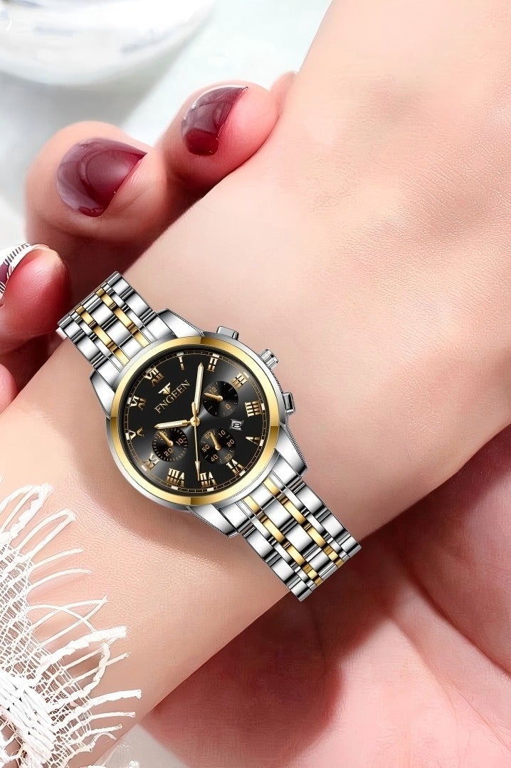 فنجين ساعة زوجين من الكوارتز المضيئة من الفولاذ المقاوم للصدأ للرجال والنساء - Image 5