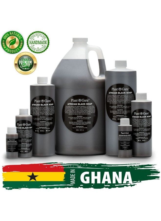 Plant Guru African Black Soap Liquid 4 Oz 100% Raw Pure Natural From Ghana Acne Treatment Aids Against Eczema & Psoriasis Dry Skin Scars And Dark Spots Great For Pimples Blackhead Face & Body Wash  - Image 3