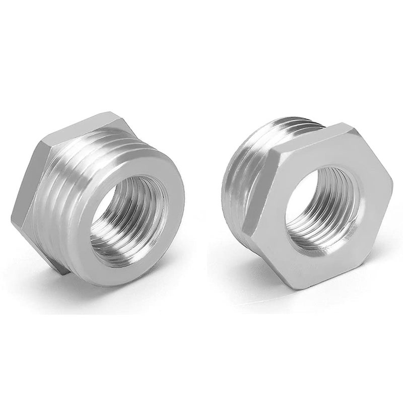 Joywayus Stainless Steel Hex Head Bushing Reducer Pipe Fitting 2 NPT Male 34 NPT Female Pack of 2