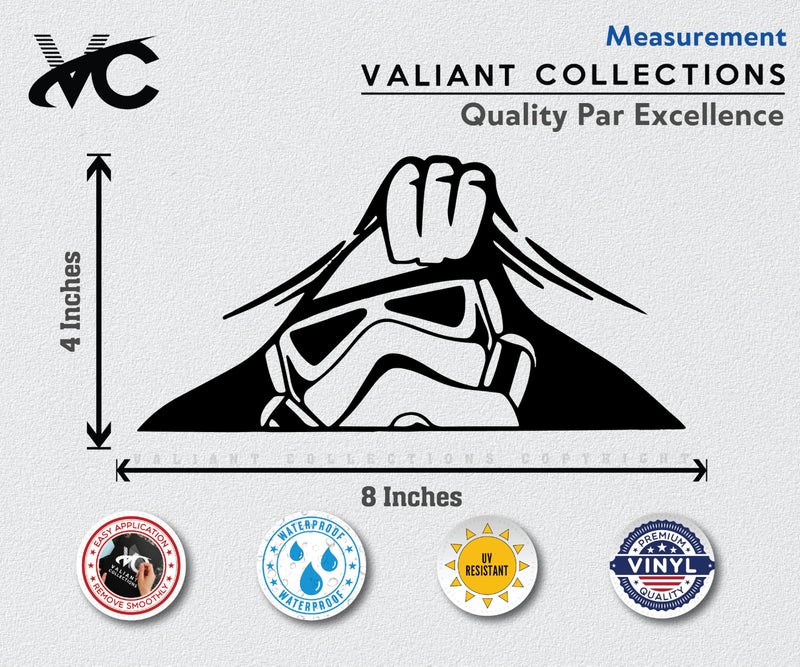 VALIANT COLLECTIONS â€“ Peeking Pooper Stickersâ€“Vinyl Decal for Car and Van â€“ Indoor and Outdoor use for Long Lastingâ€“Waterproof Stickers for Waterbottle and Laptopâ€“Removable Sticker for Mirrorâ€“ VC 394 - Image 5