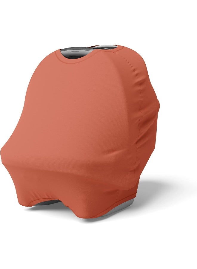 Natemia 4 in 1 Baby Car Seat Cover - Multi-Functional Stretchy & Soft Canopy, Nursing, Shopping Cart, & High Chair Cover - Image 1