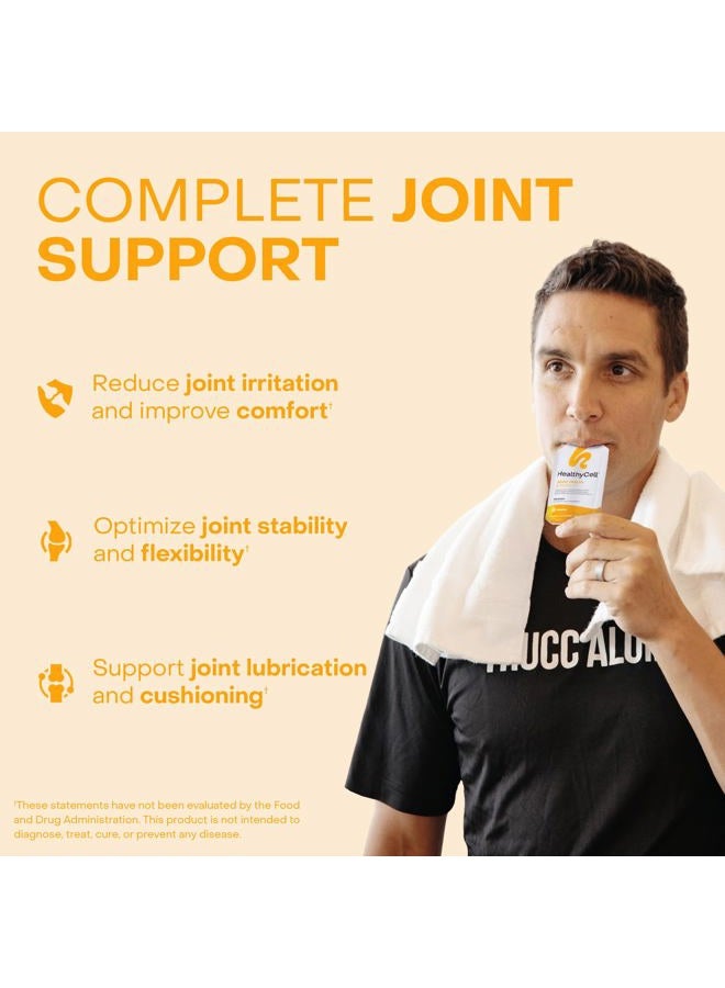 Healthycell Joint Health & Mobility Daily Liquid Supplement - Joint Support Supplement, Inflammation Response, Cartilage & Flexibility with Curcumin, Glucosamine & Chondroitin - 30 Gel Packs - Image 2