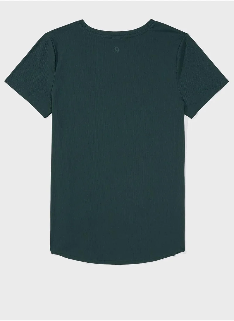 آري من امريكان ايجل Crew Neck Ribbed T-Shirt