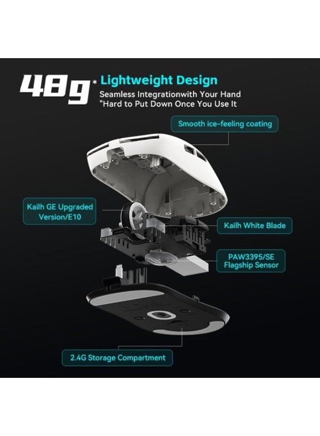VXE ATK VXE R1 SE+ Wireless Gaming Mouse Ultra-Lightweight 18000 DPI Tri-Mode, Black - Image 2