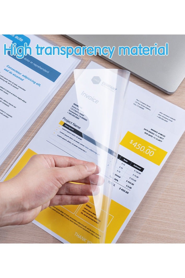 Deli EF730 Report Cover, FC Size, Transparent Flexible Sheet – Ideal for Filing and Display(1X10) - Image 4