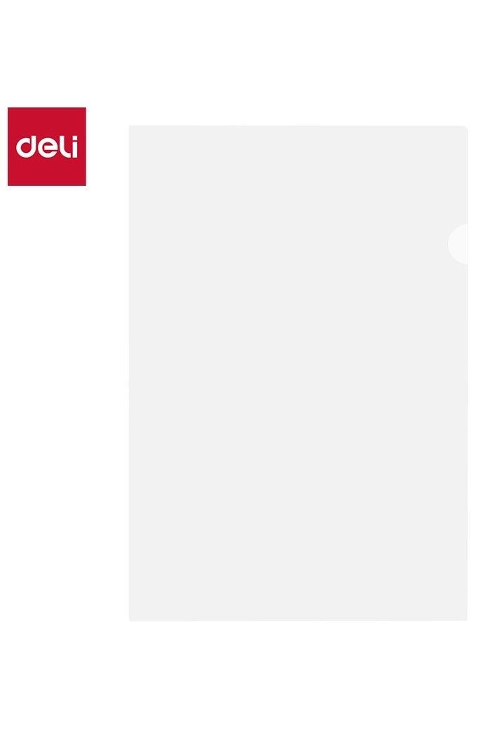 Deli EF730 Transparent Report Covers, FC Size Flexible Document Covers, Durable Clear Filing & Presentation Sheets, Pack of 10 Pieces. - Image 1