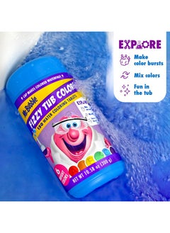 Mr. Bubble Mr. Bubble Fizzy Tub Colors Bath Water Coloring Tabelets, 6 Bright Colors, Red, Orange, Yellow, Purple, Blue and Green, Fragrance Free, Cap Makes Colorful Waterfall (3 Jars, 150 Tablets Each)  - Image 5