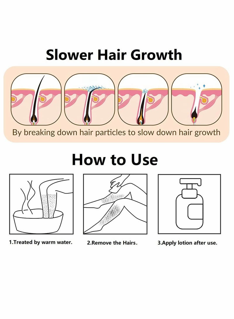 Excefore Crystal Hair Eraser, Magic Crystal Hair Remover, Painless Hair Removal Stone & Skin Exfoliator Tool for Men Women - Image 5