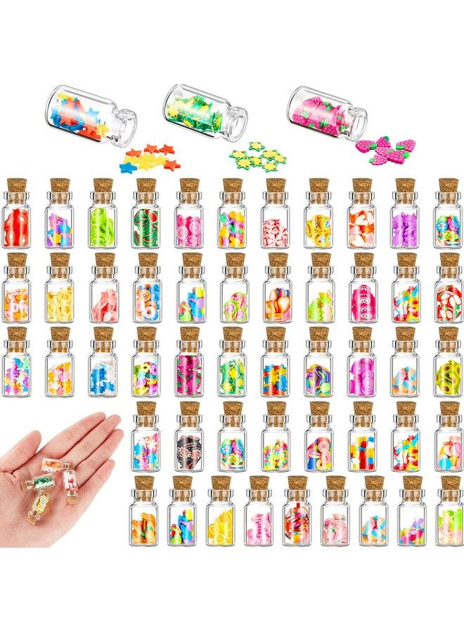 Sumind 50 Pieces Cute Miniature Dollhouse Food Jar Glass Bottle 1:12 Mini Fruit Simulation Scene Candy Snack Model Game Party Toys Pretend Play Doll House Kitchen Decoration For Dollhouse - Image 1
