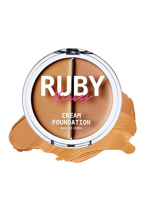 Ruby Kisses 3D Face Creator Cream Foundation  Concealer 12 Hours Long Lasting Medium to Full Coverage NonGreasy Ideal for Makeup  Contour Palette Level 5