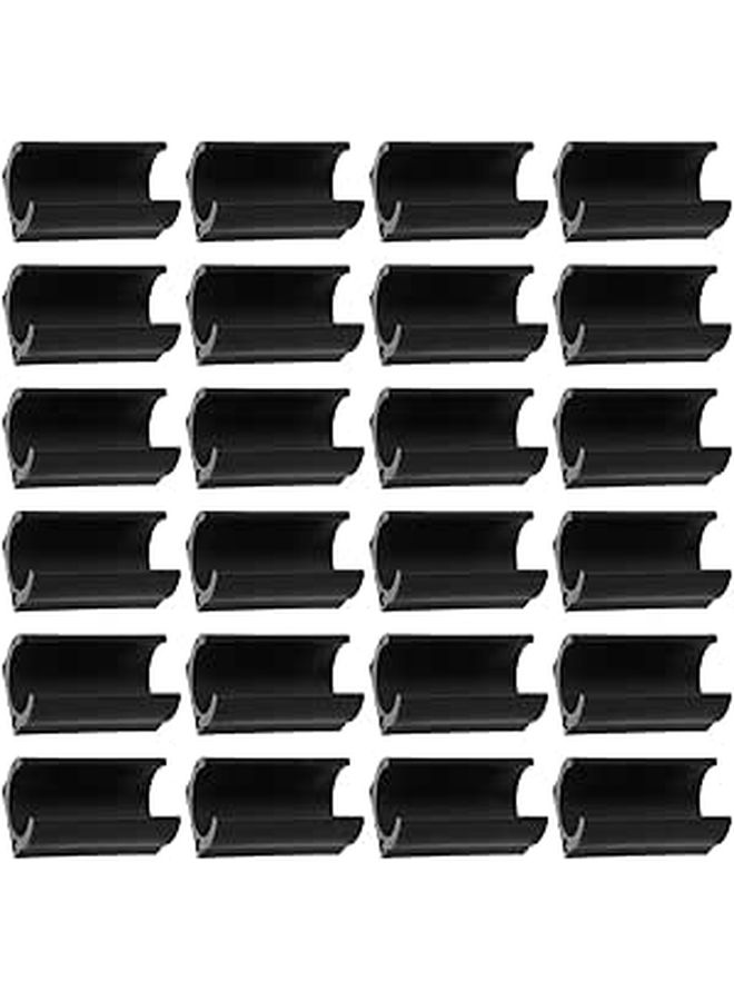 Black Plastic Chair Leg Covers 100PCS Non Slip Floor Protectors for Indoor Outdoor Furniture Feet Caps - Image 1