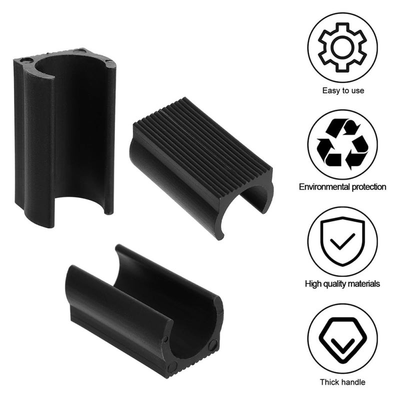 Black Plastic Chair Leg Covers 100PCS Non Slip Floor Protectors for Indoor Outdoor Furniture Feet Caps - Image 4