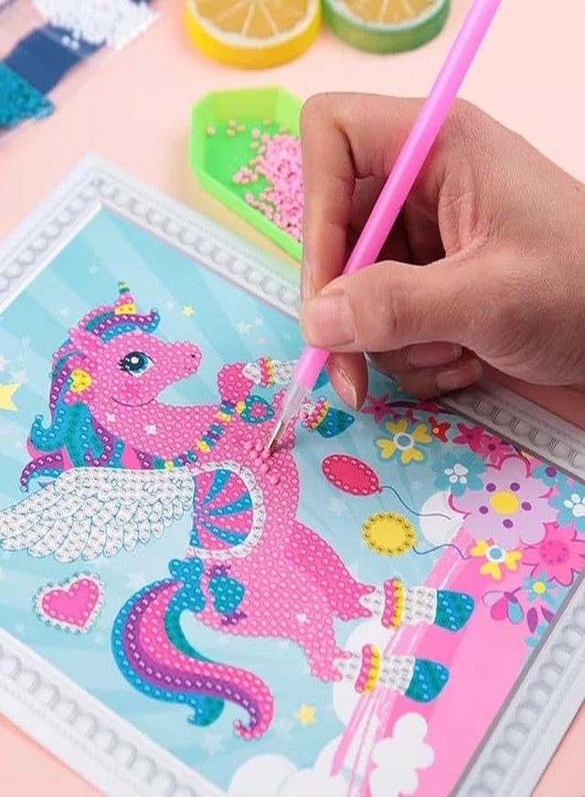 تارا13 مجموعة أدوات الرسم الماسي للأطفال من تيرا، 13 قطعة، تتضمن إطارًا خشبيًا، مجموعة فن الماس، مجموعة الرسم الماسي، فنون وحرف يدوية للبنات، هدية تذكارية للأطفال (عبوة من 8 قطع) - Image 4