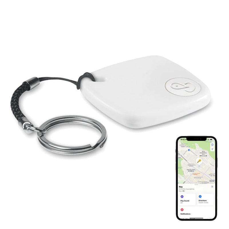 SENCKIT Bluetooth Tracker and Item Locator Key Finder Smart tag Item Finder Works with Apple Find Myonly iOS Compatible1 Year Replaceable Battery Smart Tracker for Keys Bags Wallets Pet White1pack - Image 2