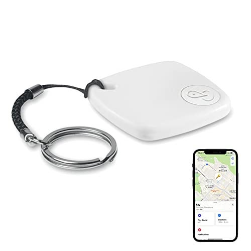 SENCKIT Bluetooth Tracker and Item Locator Key Finder Smart tag Item Finder Works with Apple Find Myonly iOS Compatible1 Year Replaceable Battery Smart Tracker for Keys Bags Wallets Pet White1pack - Image 1
