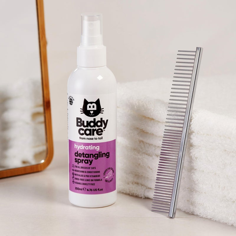 Buddycare Detangling Spray for Cats - Effective Cat Matted Fur Remover and Detangle Spray to Promote a Healthy Coat, Easily Removes Matted Hair for a Smooth and Shiny Coat - Image 4