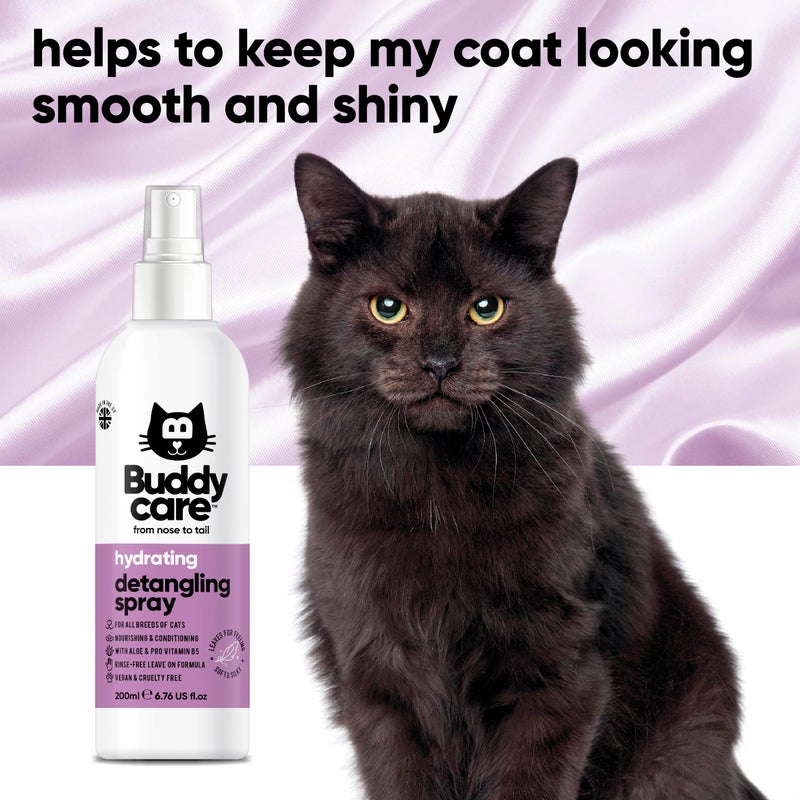 Buddycare Detangling Spray for Cats - Effective Cat Matted Fur Remover and Detangle Spray to Promote a Healthy Coat, Easily Removes Matted Hair for a Smooth and Shiny Coat - Image 2