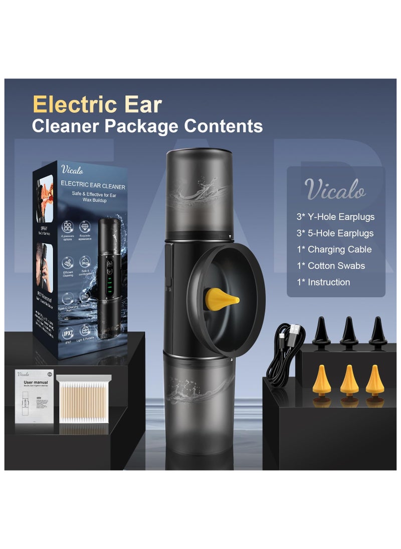Vicalo Vicalo Electric Ear Cleaner - IPX7 Waterproof | USB-C Charging | 4 Cleaning Modes | Auto Drain | For Adults & Kids  - Image 4