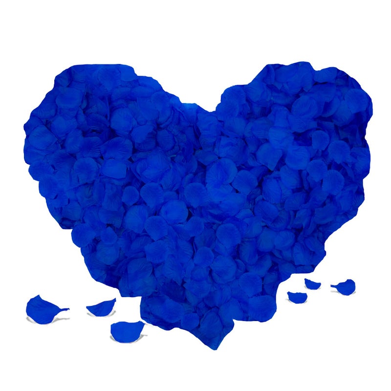 SHINTAYL 1200PCS Rose Petals for Bedroom - Fake Blue Roses Petal Faux Flowers  Artificial Roses Petals for Marry me  Valentines  Proposal  Anniversary  Wedding Love Decorations Romantic Party (Blue) - Image 1
